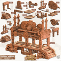 3D Printed Cast n Play Terrain Essentials - Steampunk Workshop Bridge 28mm 32mm