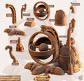3D Printed Cast n Play Terrain Essentials - Steampunk Workshop Display Generator 28mm 32mm