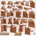3D Printed Cast n Play Terrain Essentials - Steampunk Workshop Modular Walls 28mm 32mm