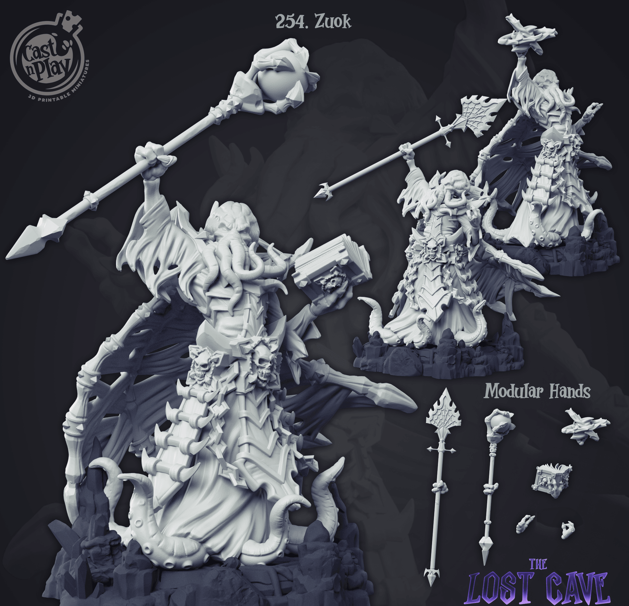 3D Printed Cast n Play The Lost Cave - Zuok 28mm 32mm D&D