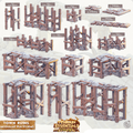 3D Printed Cast n Play Town - Town Ruins Modular Platforms Set 28mm 32mm D&D