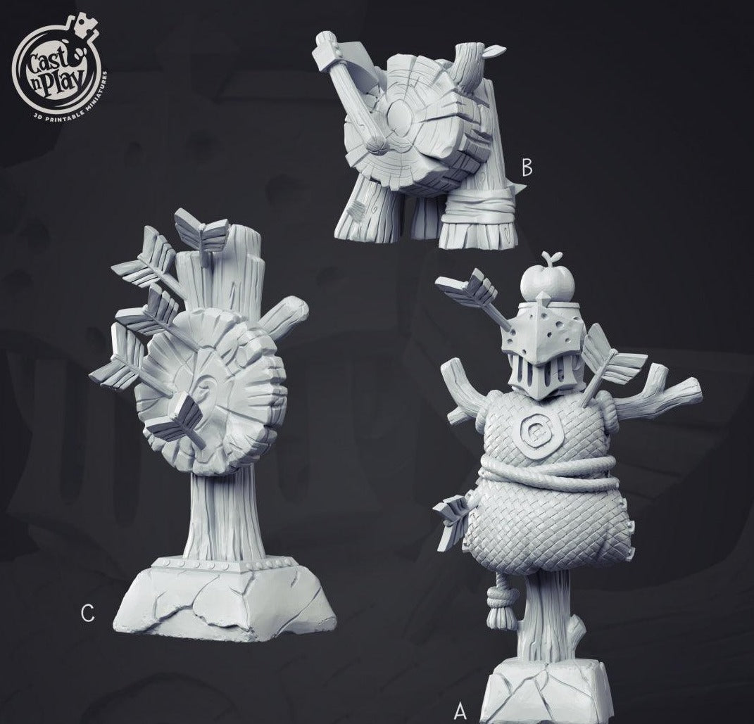 3D Printed Cast n Play Training Target Dummies 28mm 32mm D&D