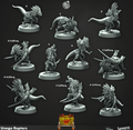 3D Printed Cast n Play Unega Raptors Saurus Rovers Set 28mm 32mm D&D