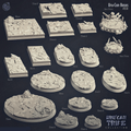 3D Printed Cast n Play Uru-Can Bases Set 28mm 32mm D&D