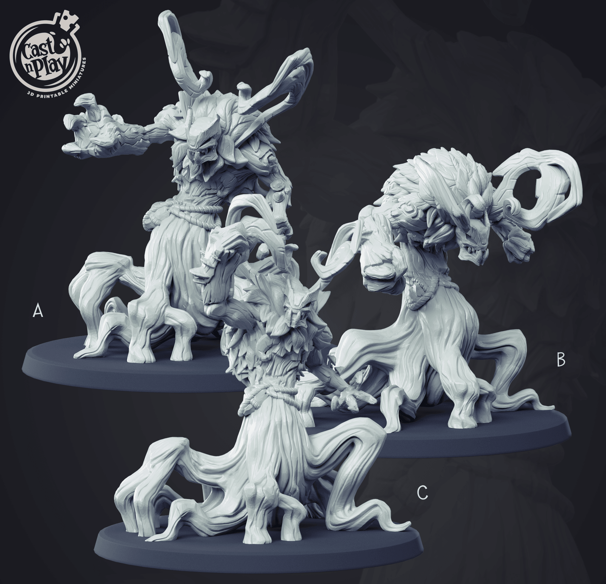 3D Printed Cast n Play Verdant Sentinel Set 28mm 32mm D&D