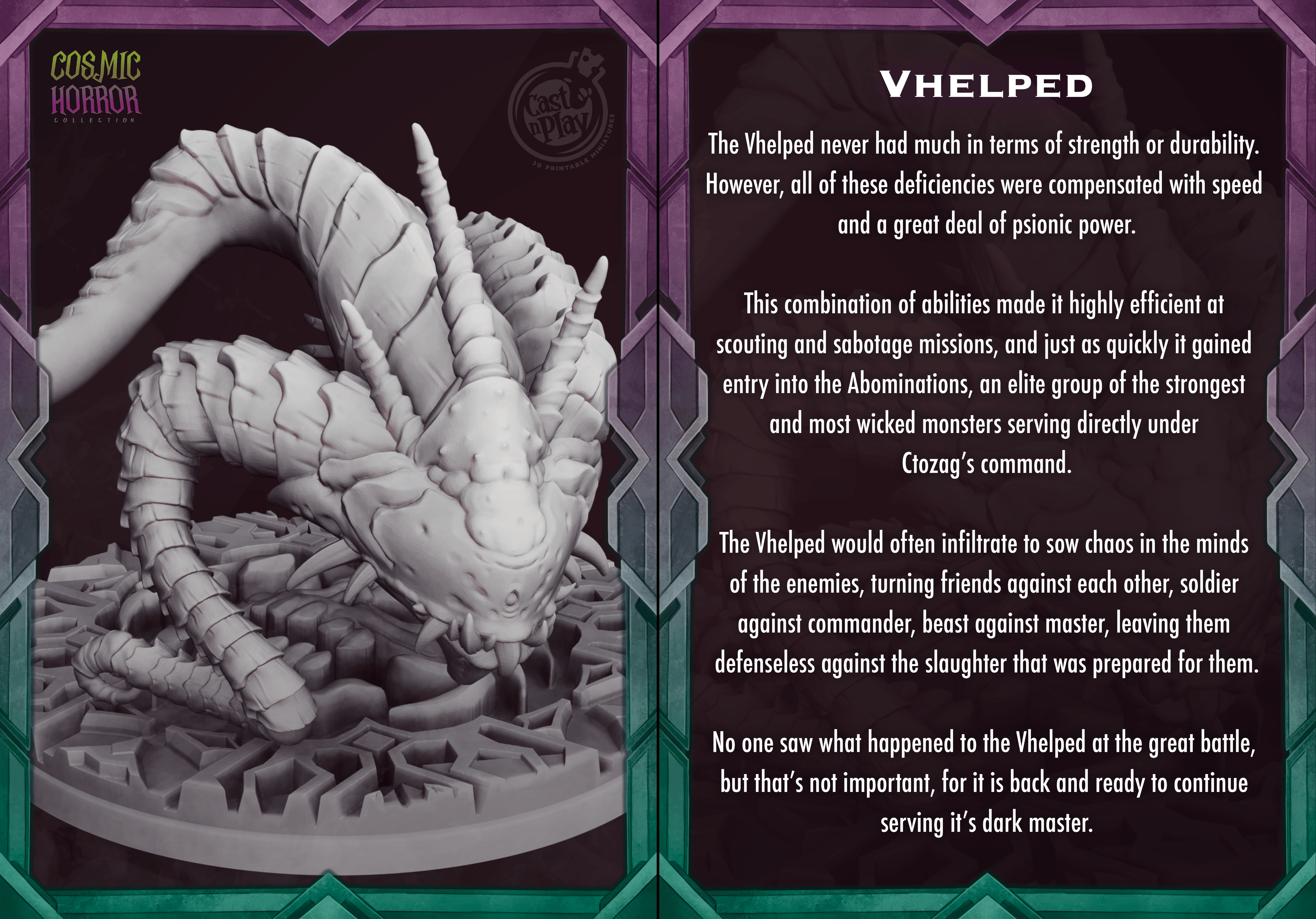 3D Printed Cast n Play Vhelped Cosmic Horrors 28mm 32mm D&D