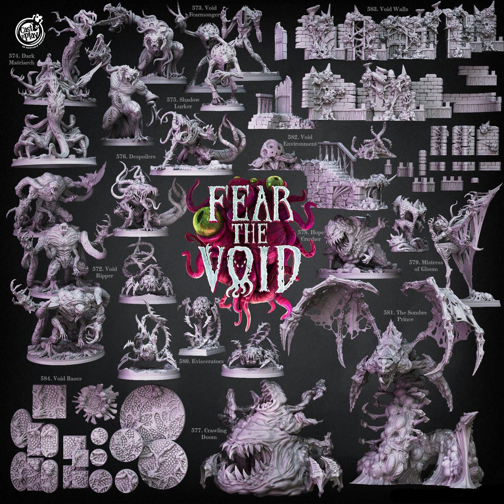3D Printed Cast n Play Void Fearmonger Fear the Void 28mm 32mm D&D