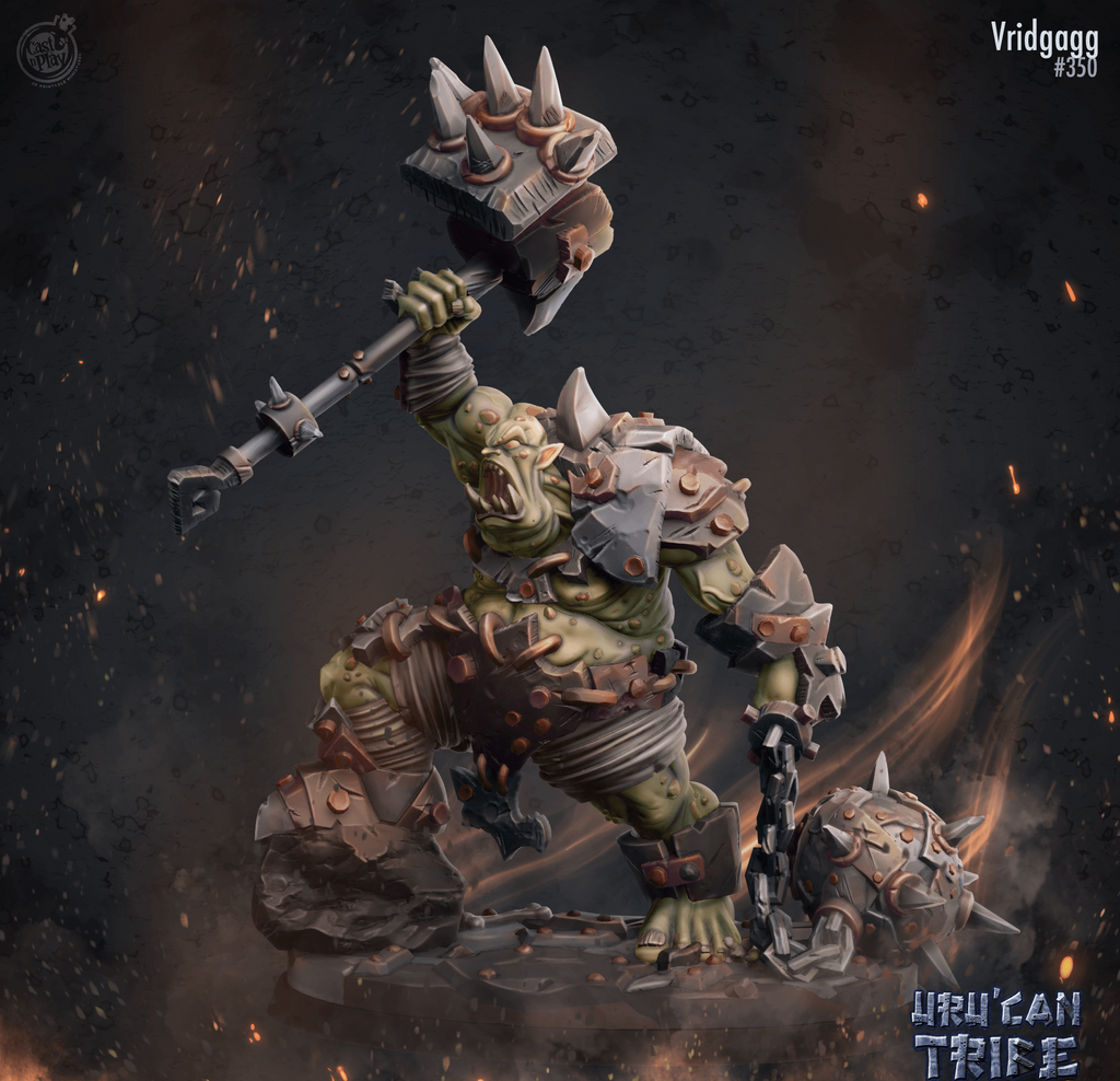 3D Printed Cast n Play Vridgagg Orge Uru'Can Tribe 28mm 32mm D&D