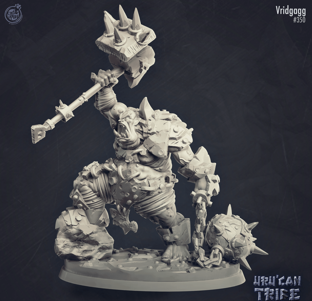 3D Printed Cast n Play Vridgagg Orge Uru'Can Tribe 28mm 32mm D&D