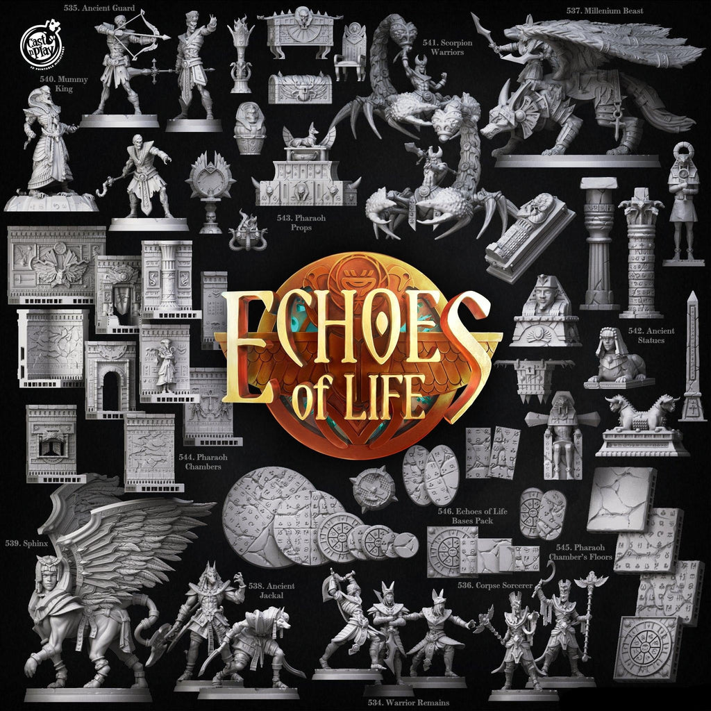 3D Printed Cast n Play Warrior Remains Echoes of Life 28 32mm D&D