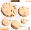 3D Printed Cast n Play Wastelands Bases Companion's Bases - Master Pack Companions 28mm 32mm D&D
