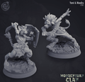 3D Printed Cast n Play Woodenhorn Clan - Yami and Maadru Minotaurs 28mm 32mm D&D