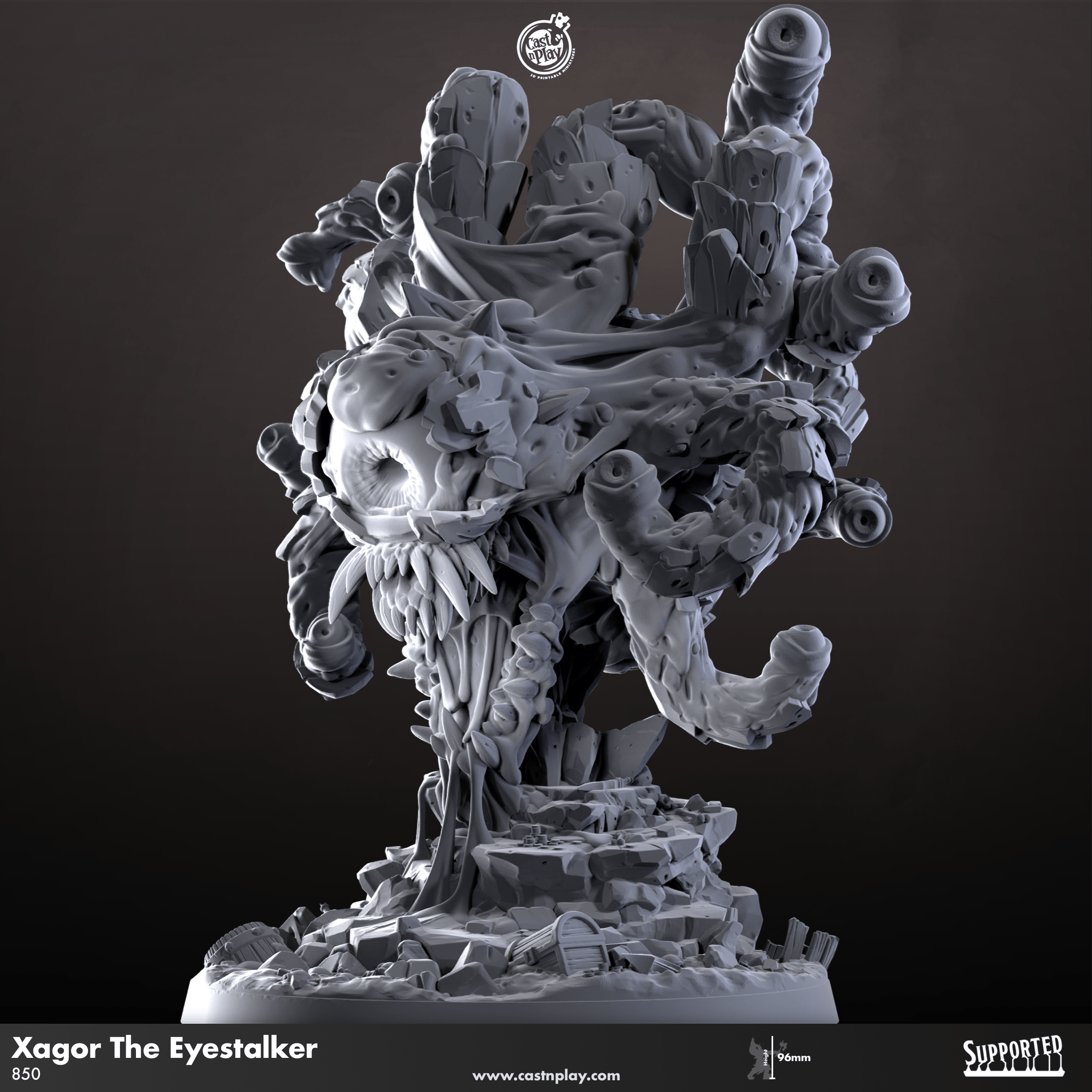 3D Printed Cast n Play Xagor The Eyestalker 28mm 32mm D&D