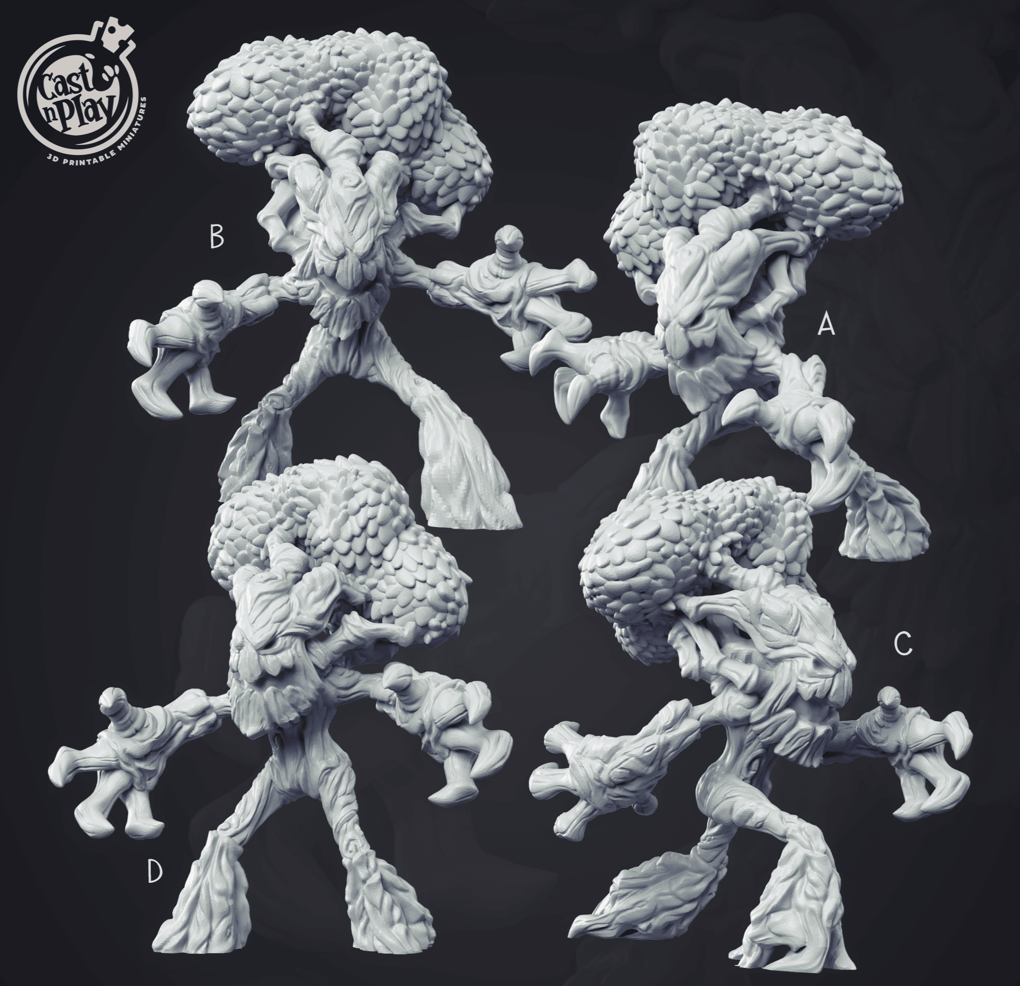 3D Printed Cast n Play - Young Ents Set 28mm 32mm D&D