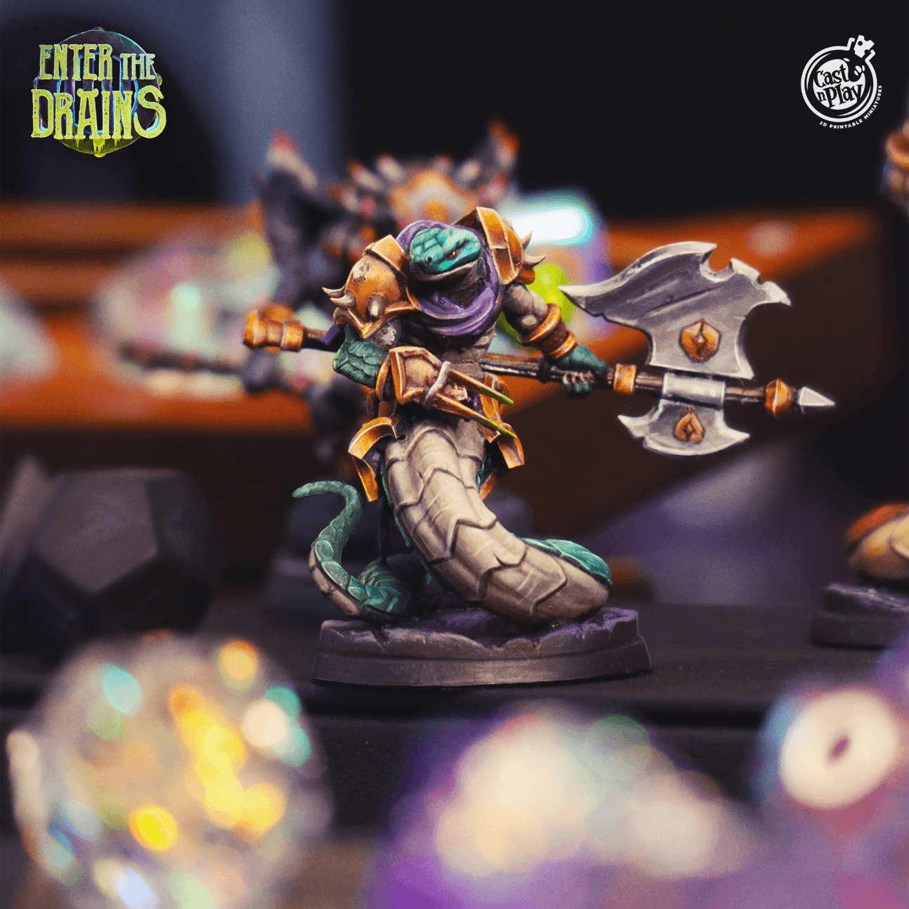 3D Printed Cast n Play Yuddrakh Warrior 28mm 32mm D&D