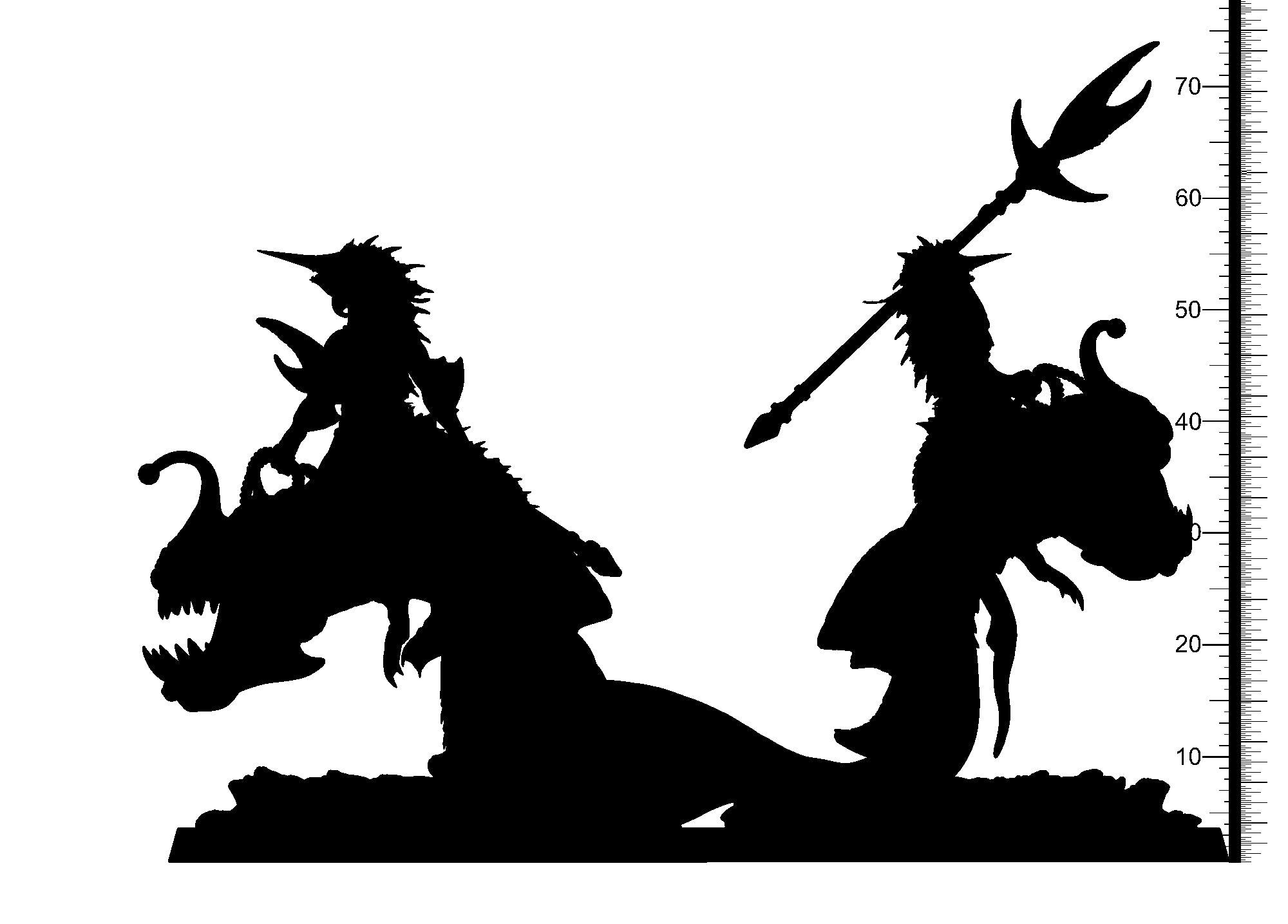 3D Printed Clay Cyanide Adaro Riders Set Maori Mythos 28mm-32mm Ragnarok D&D