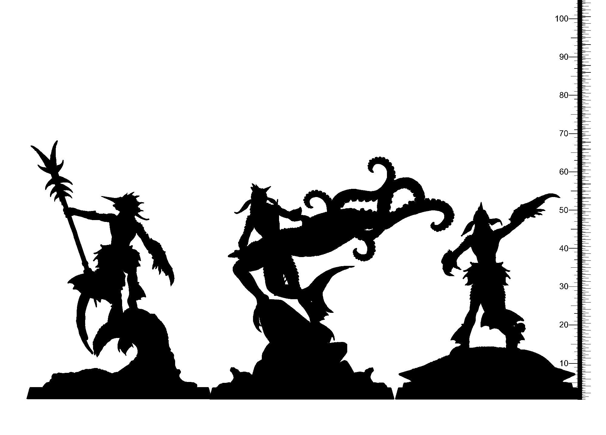 3D Printed Clay Cyanide Adaro Riders Set Maori Mythos 28mm-32mm Ragnarok D&D
