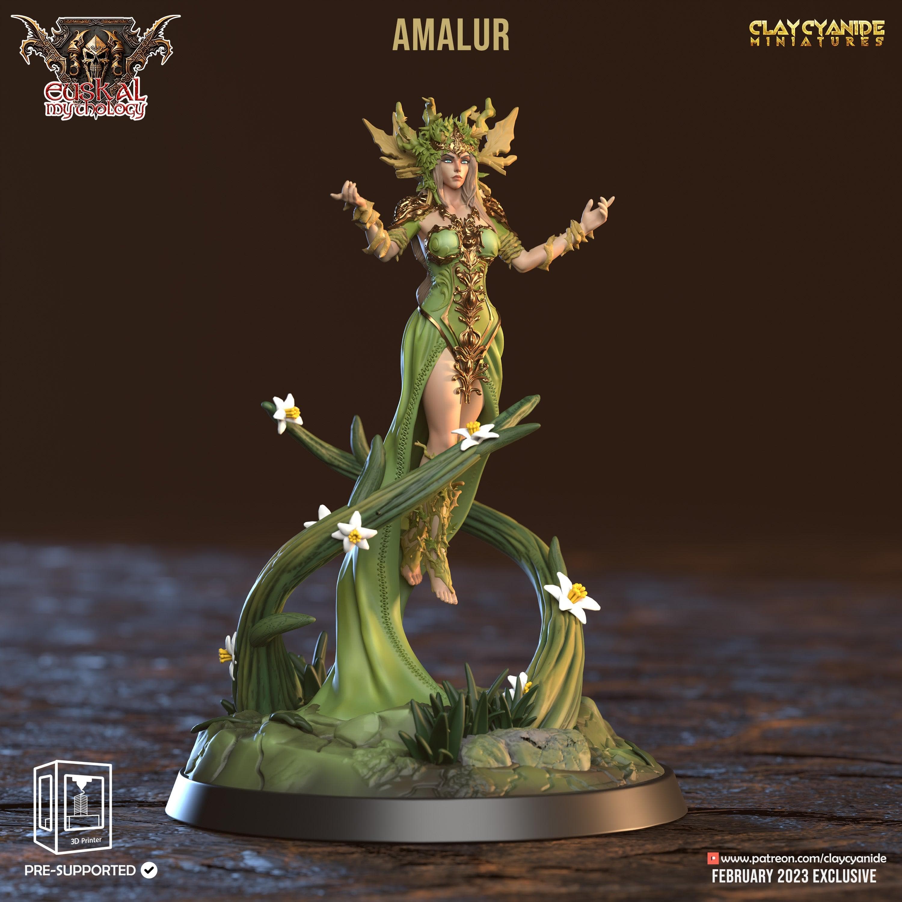 3D Printed Clay Cyanide Amalur Euskal Mythology 28 32 mm D&D