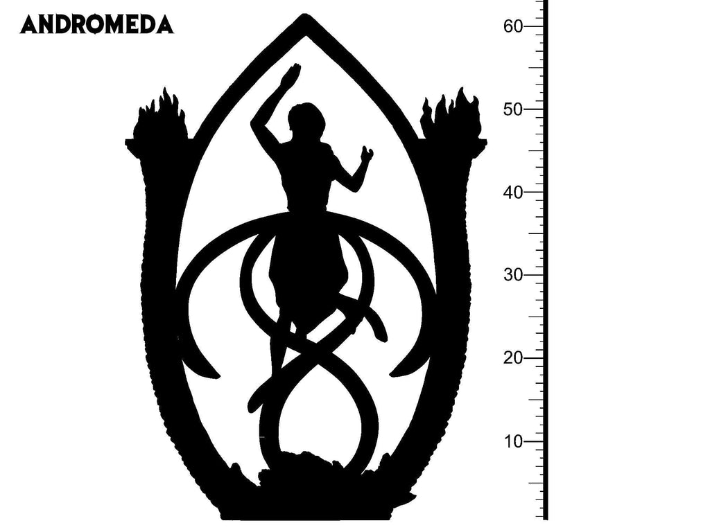 3D Printed Clay Cyanide Andromeda Greek Mythology Part 2 28 32 mm D&D