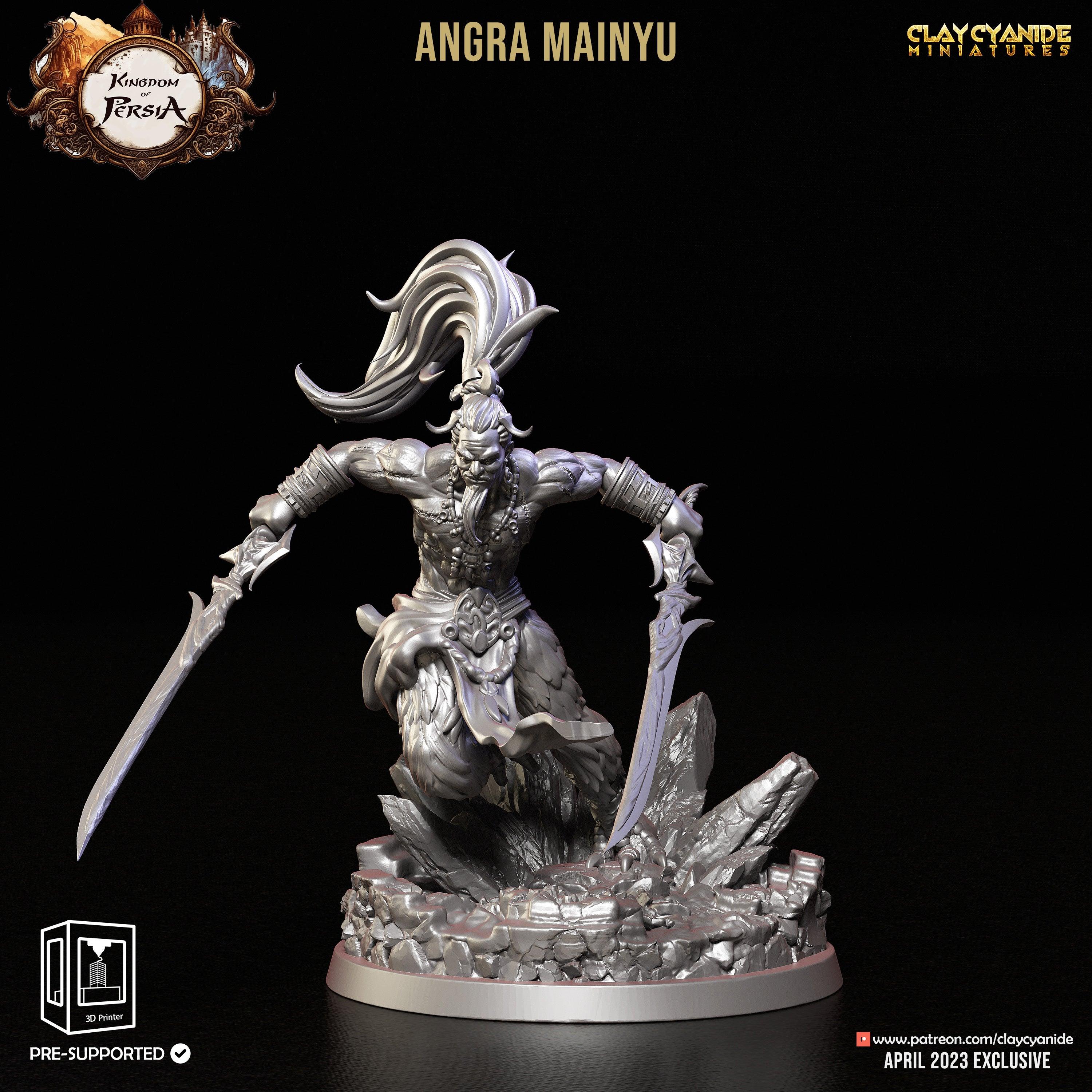 3D Printed Clay Cyanide Angra Mainyu Kingdom of Persia 28 32 mm D&D