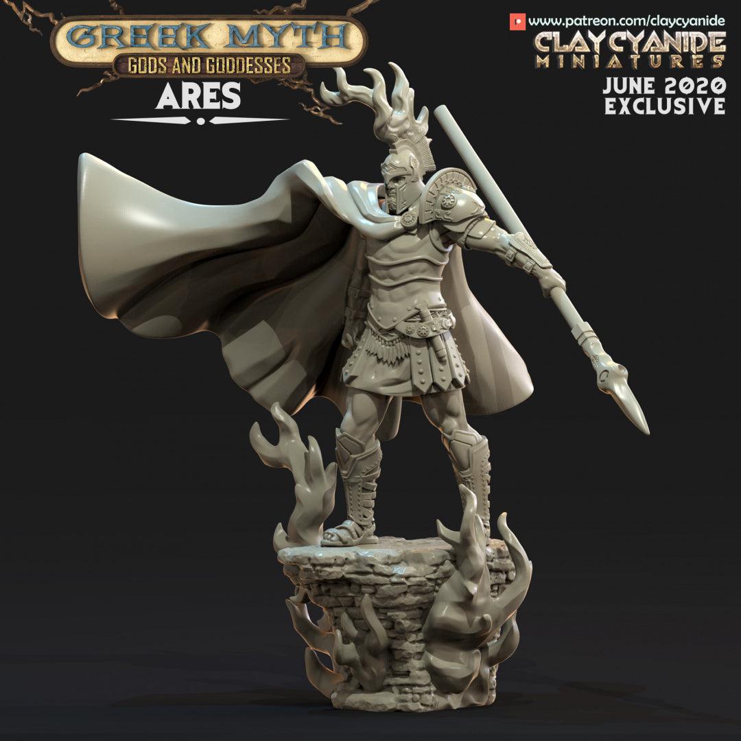 3D Printed Clay Cyanide Ares Greek Myth Gods and Goddesses Ragnarok D&D