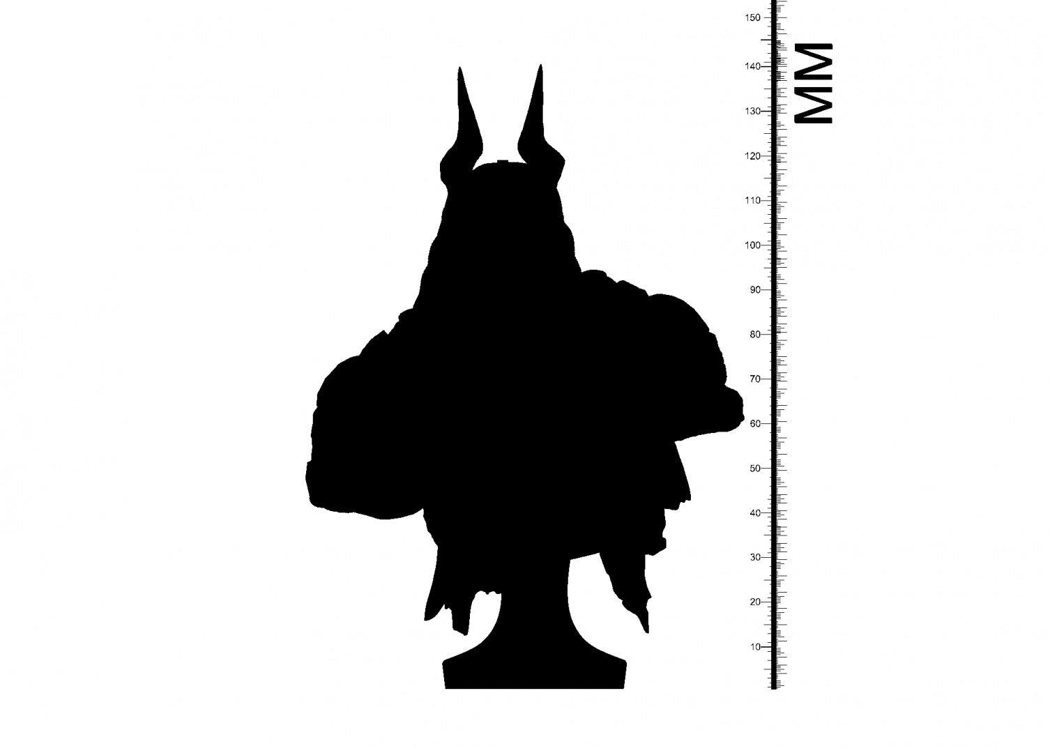 3D Printed Clay Cyanide Asmodeus Bust Princes of Hell Ragnarok D&D