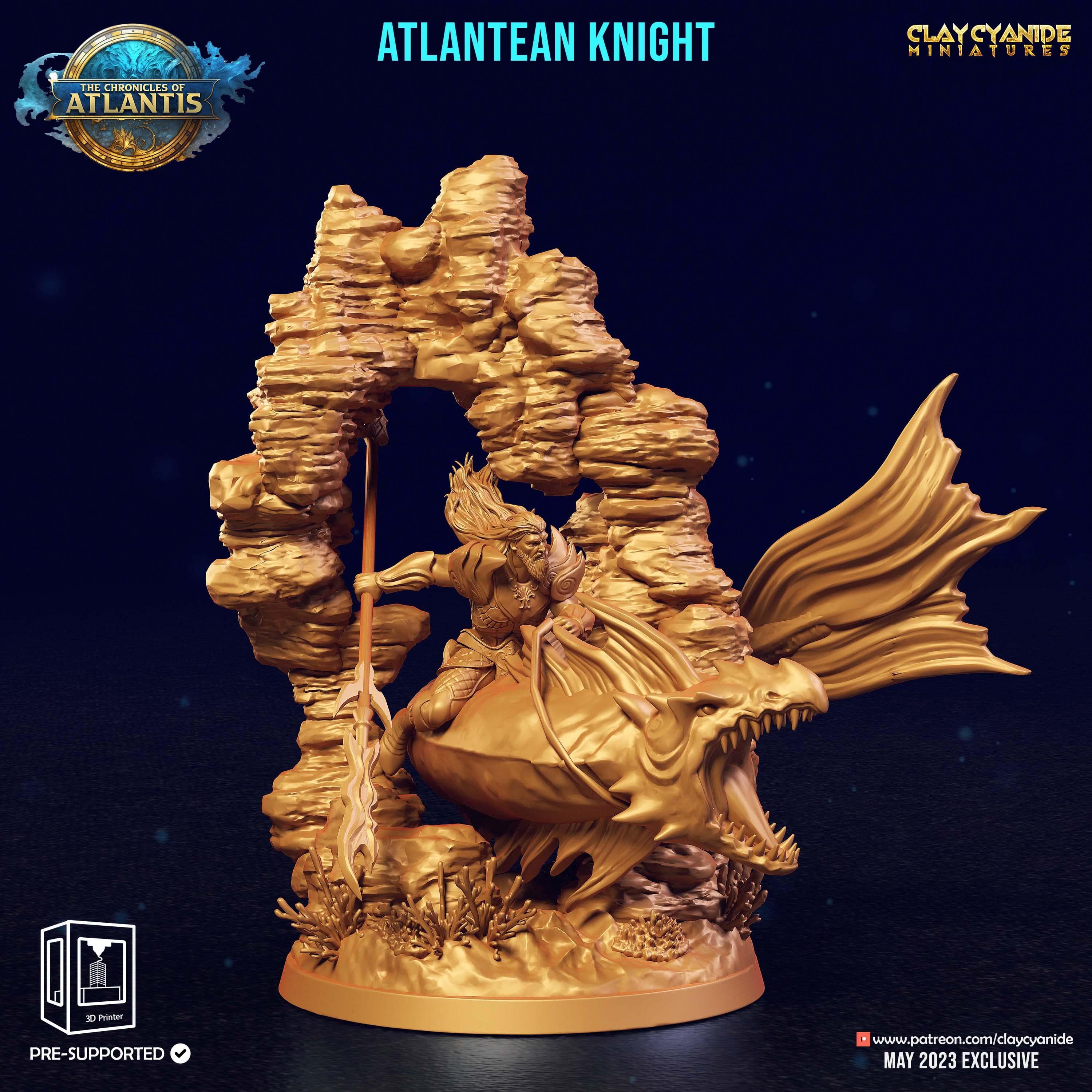 3D Printed Clay Cyanide Atlantean Knights The Chronicles of Atlantis 28 32 mm D&D