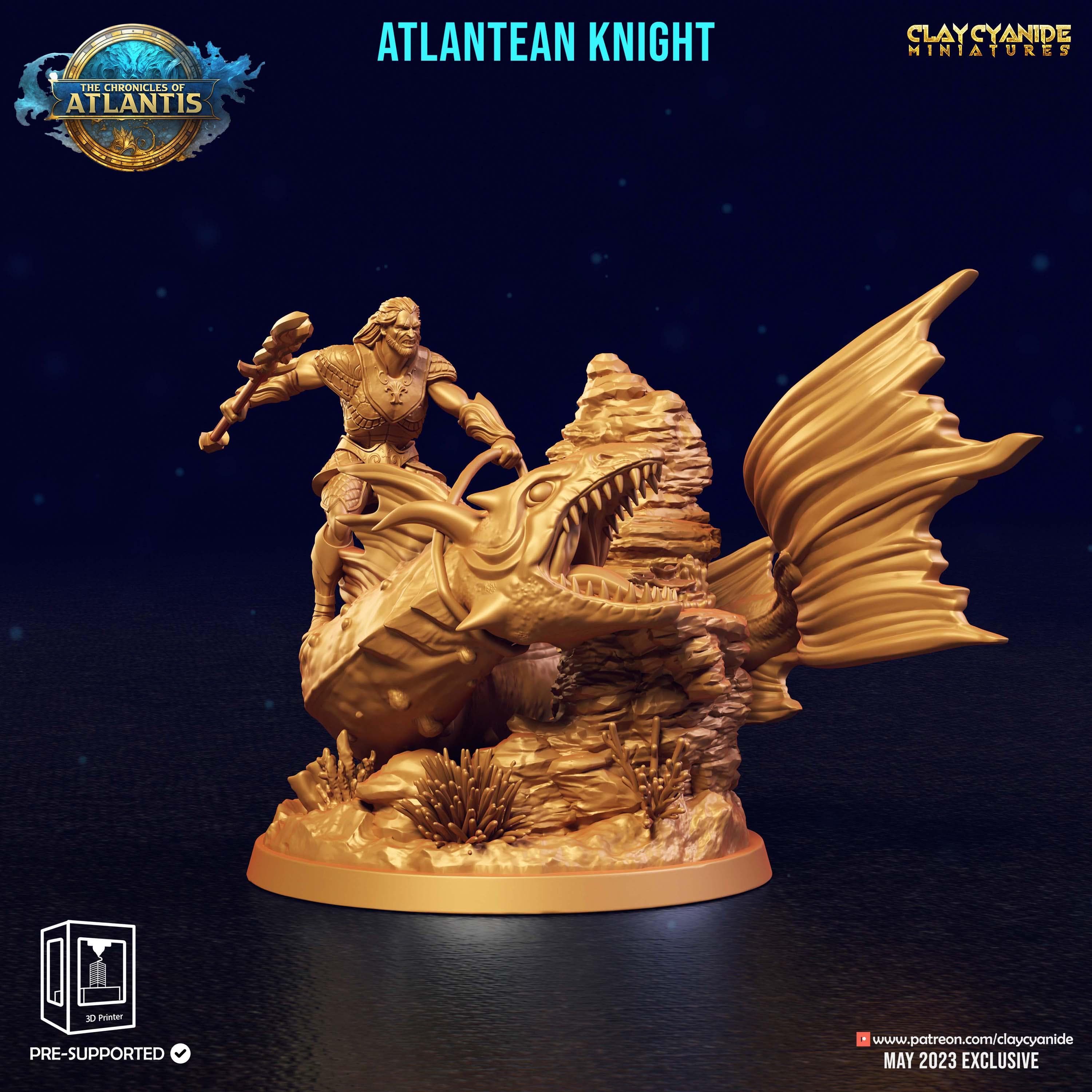 3D Printed Clay Cyanide Atlantean Knights The Chronicles of Atlantis 28 32 mm D&D