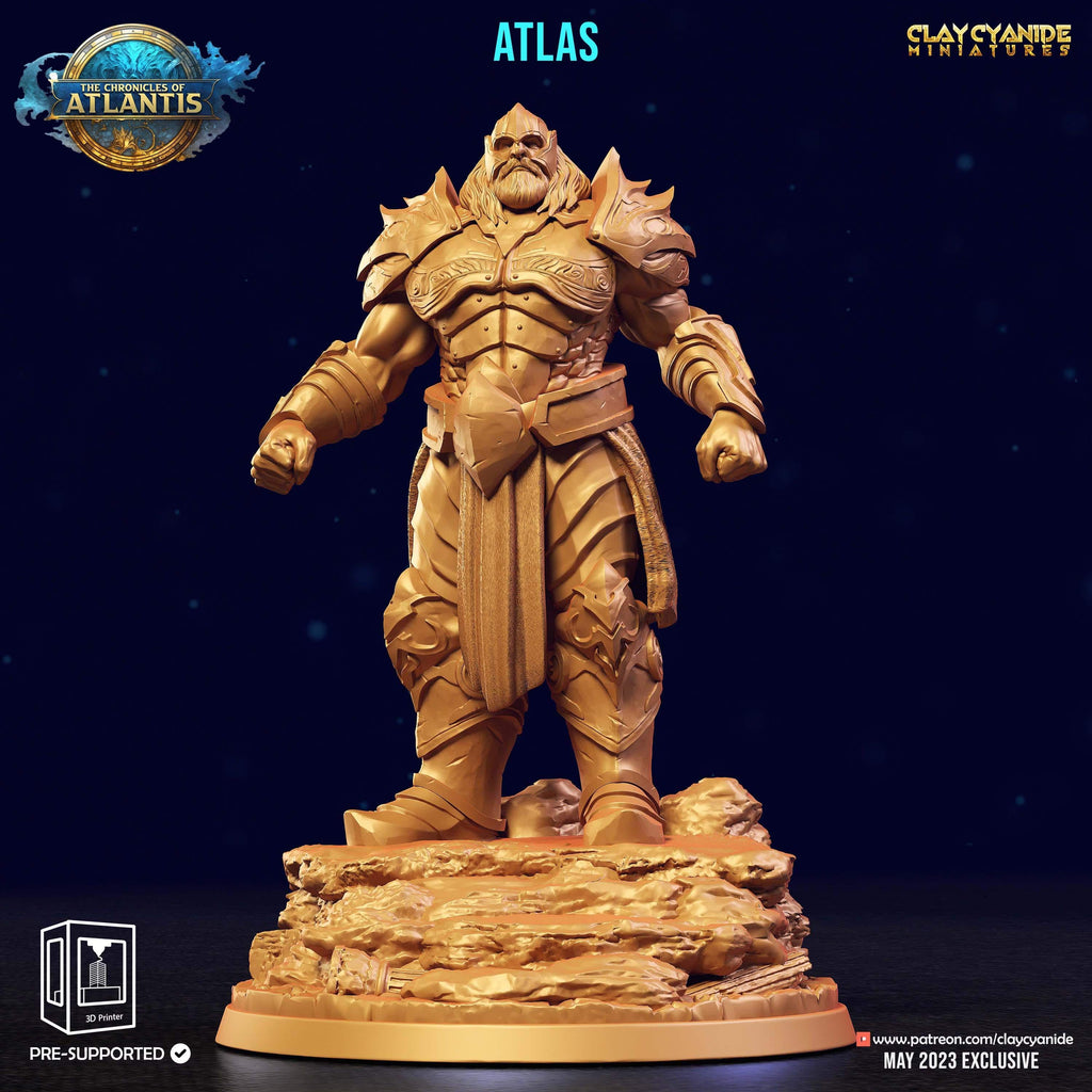 3D Printed Clay Cyanide Atlantis The Chronicles of Atlantis 28 32 mm D&D