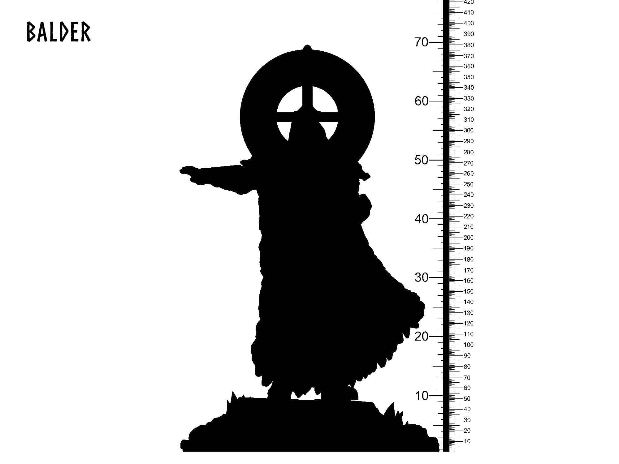 3D Printed Clay Cyanide Balder Norse Mythology 28 32 mm D&D
