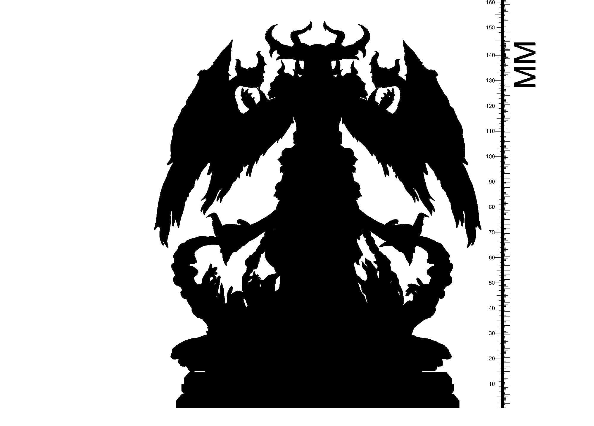 3D Printed Clay Cyanide Belial Princes of Hell Ragnarok D&D