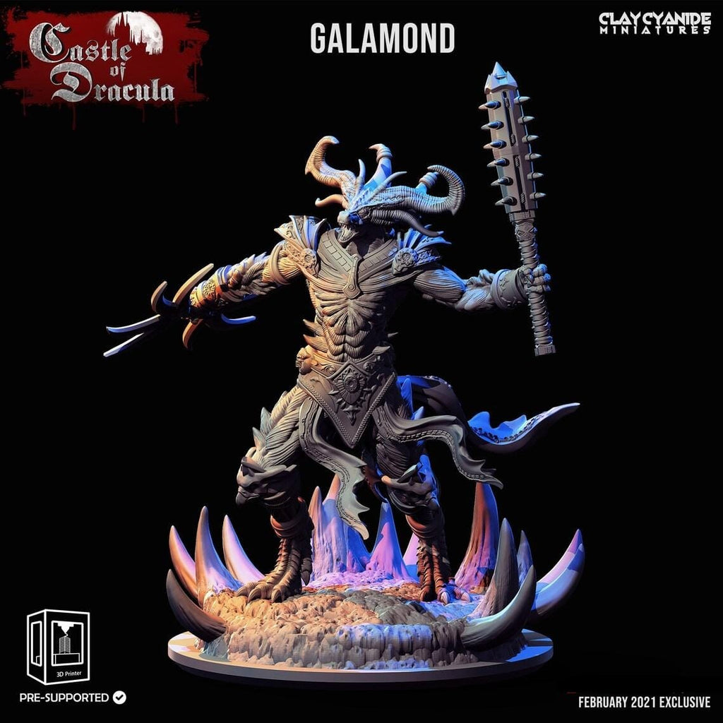 3D Printed Clay Cyanide Castle of Dracula - Galamond 28mm 32mm D&D