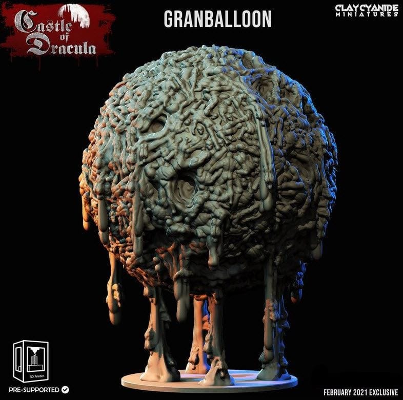 3D Printed Clay Cyanide Castle of Dracula - Granballoon 28mm 32mm D&D