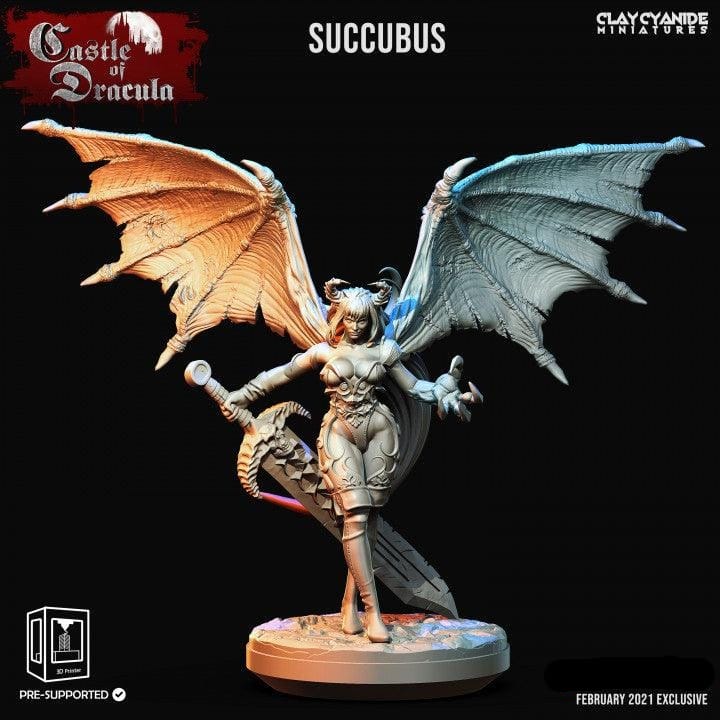 3D Printed Clay Cyanide Castle of Dracula - Succubus 28mm 32mm D&D