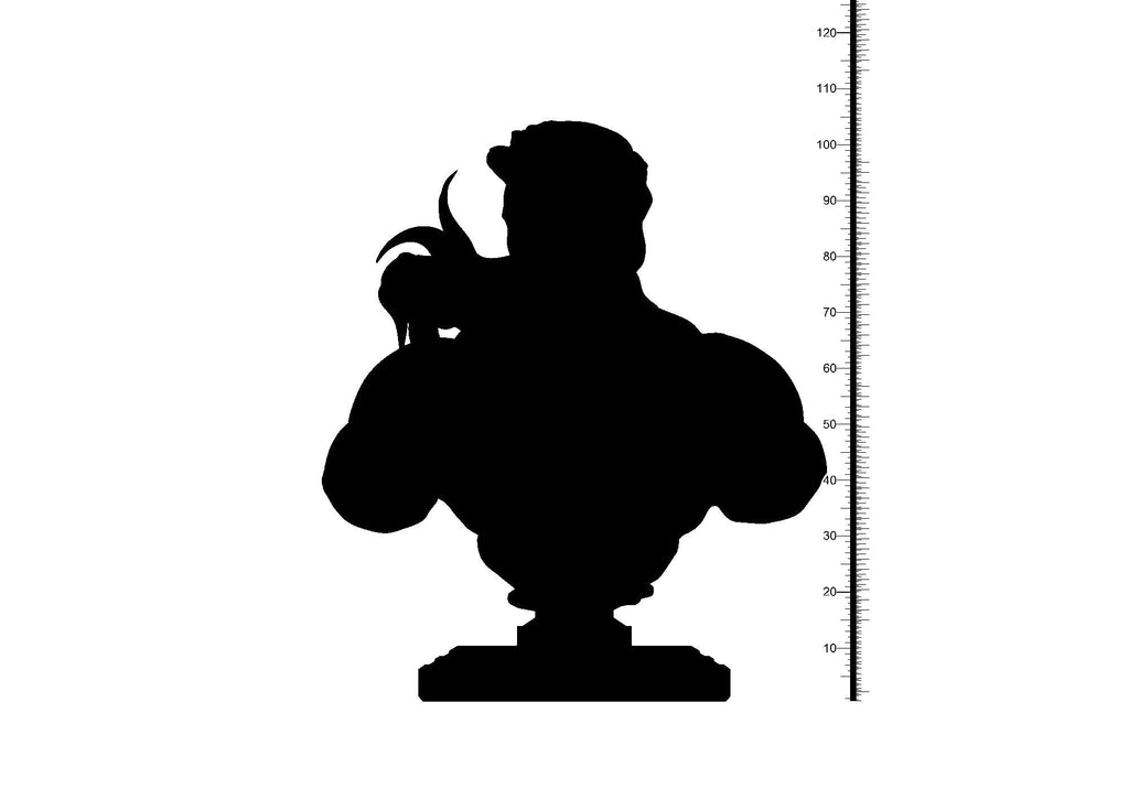 3D Printed Clay Cyanide Conan Bust Hyborean Age Ragnarok D&D