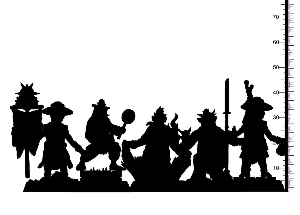3D Printed Clay Cyanide Dokkaebi Warriors Korean Mythology Ragnarok D&D