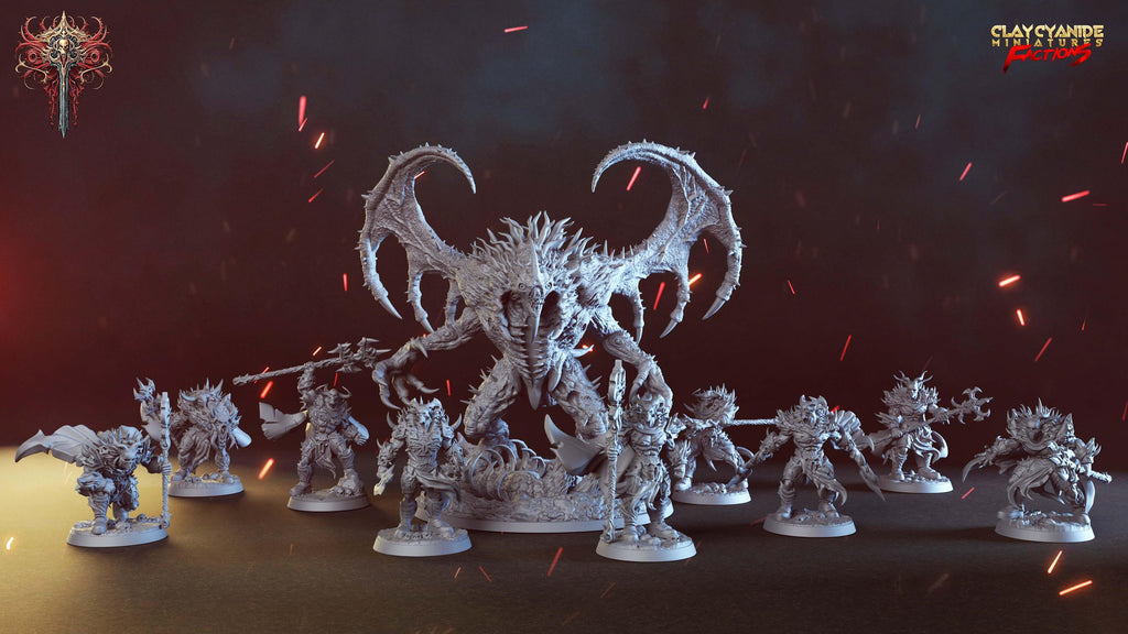 3D Printed Clay Cyanide Dreadbloods Factions Tribes 28 32 mm D&D