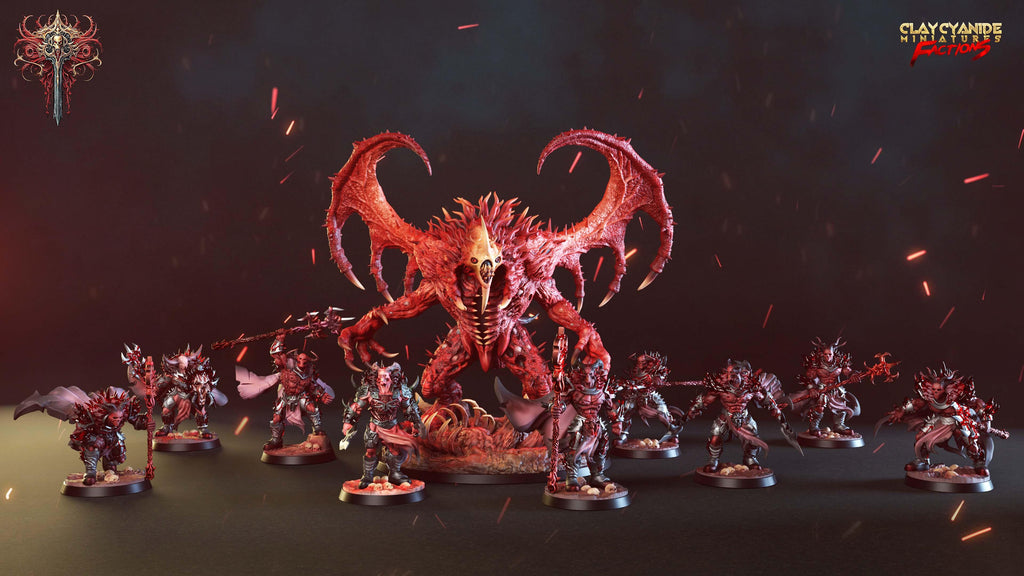 3D Printed Clay Cyanide Dreadbloods Factions Tribes 28 32 mm D&D