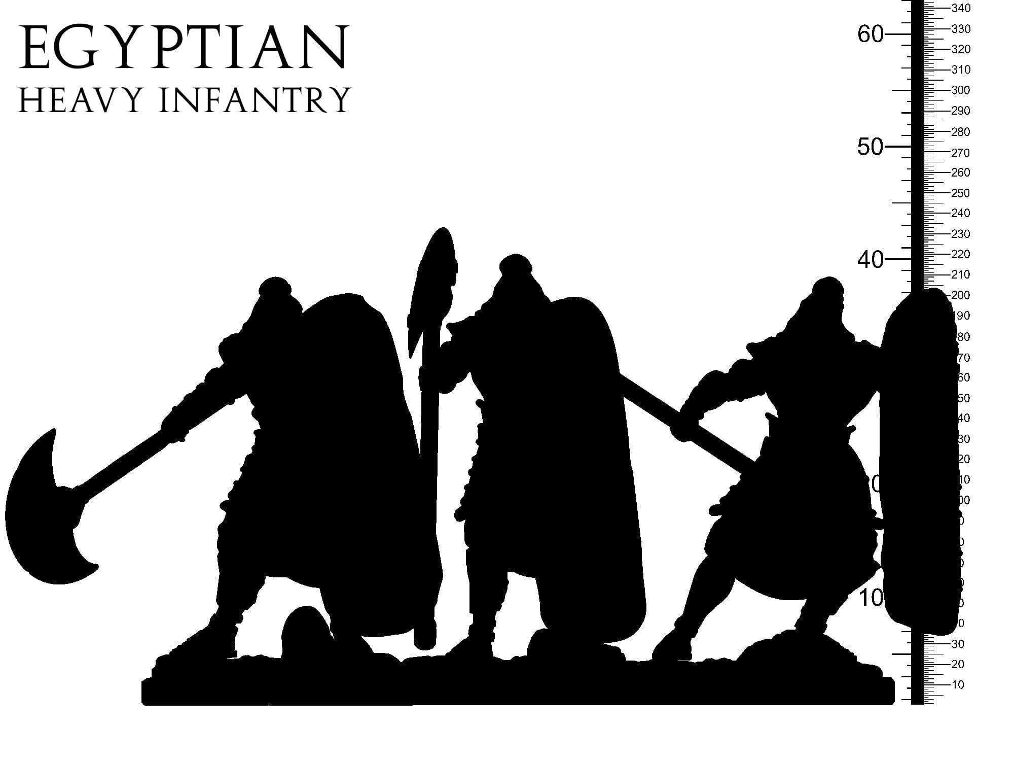 3D Printed Clay Cyanide Egyptian Heavy Infantry Egyptian Mythology 28 32 mm D&D