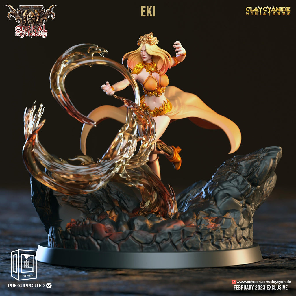 3D Printed Clay Cyanide Eki Euskal Mythology 28 32 mm D&D