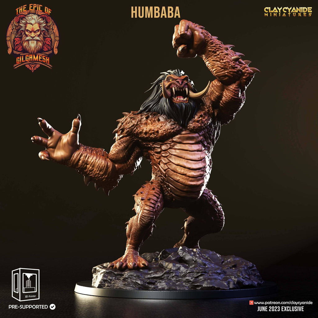 3D Printed Clay Cyanide Epic of Gilgamesh Set Humbaba 28 32 mm D&D
