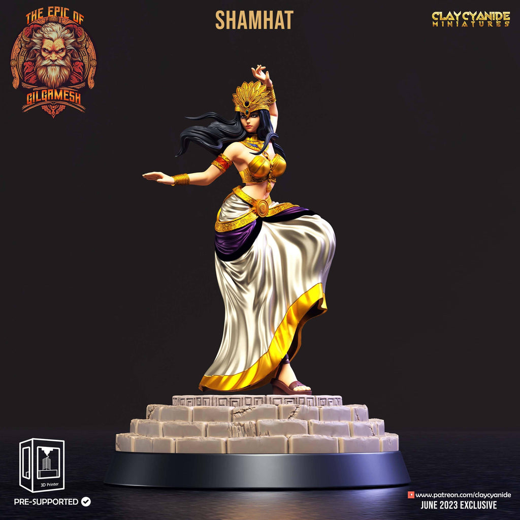 3D Printed Clay Cyanide Epic of Gilgamesh Set Shamhat 28 32 mm D&D