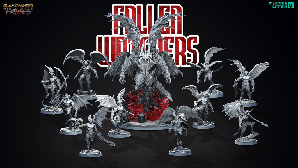 3D Printed Clay Cyanide Fallen Watchers Factions Tribes Ragnarok D&D