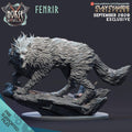 3D Printed Clay Cyanide Fenrir Norse Mythology 28 32 mm D&D