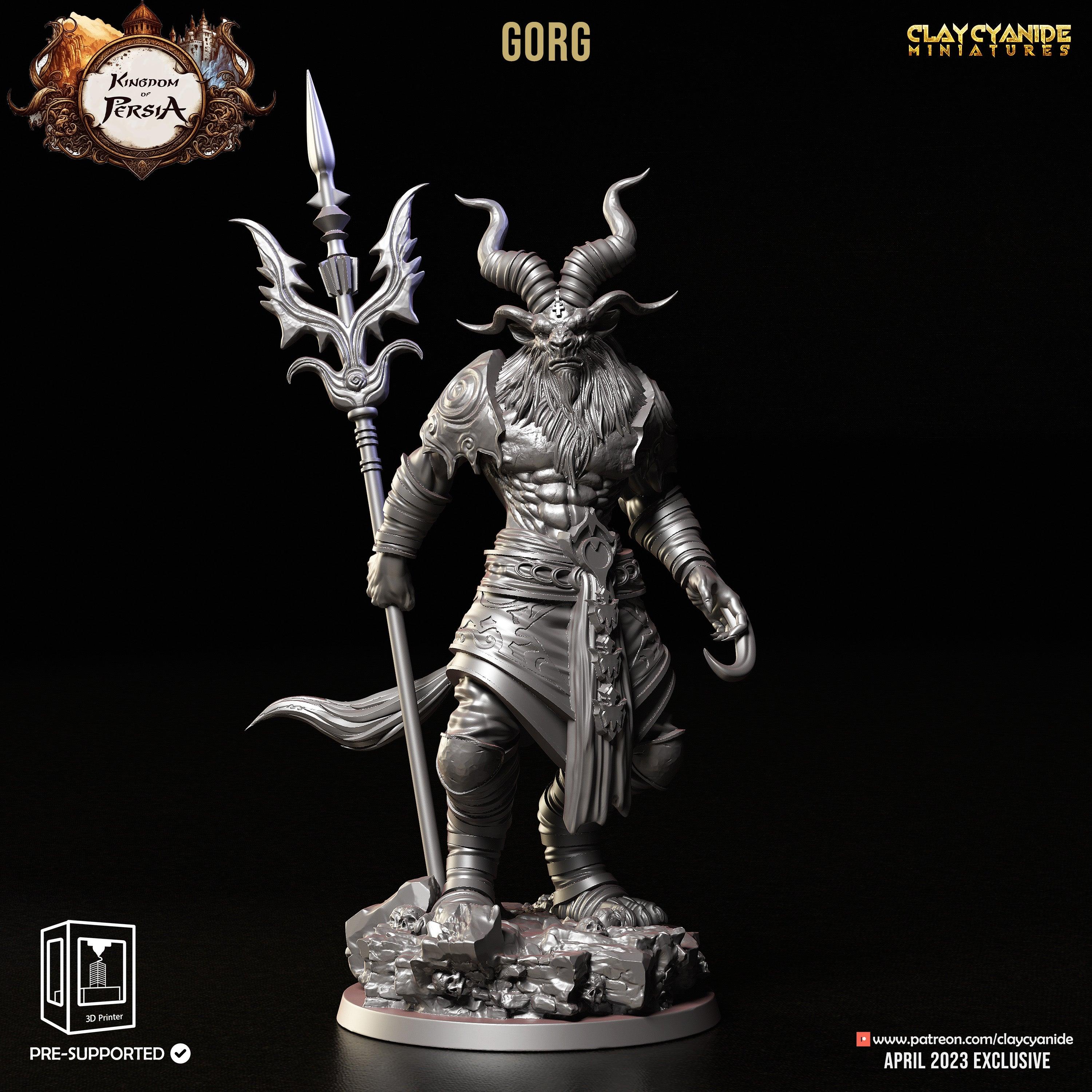 3D Printed Clay Cyanide Gorg Kingdom of Persia 28 32 mm D&D