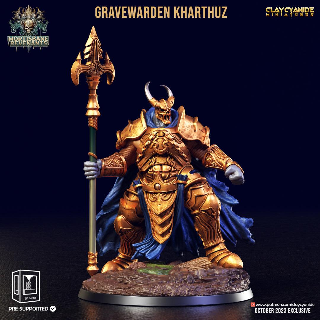 3D Printed Clay Cyanide Gravewarden Kharthuz Mortisbane  Revenants 28 32 mm D&D