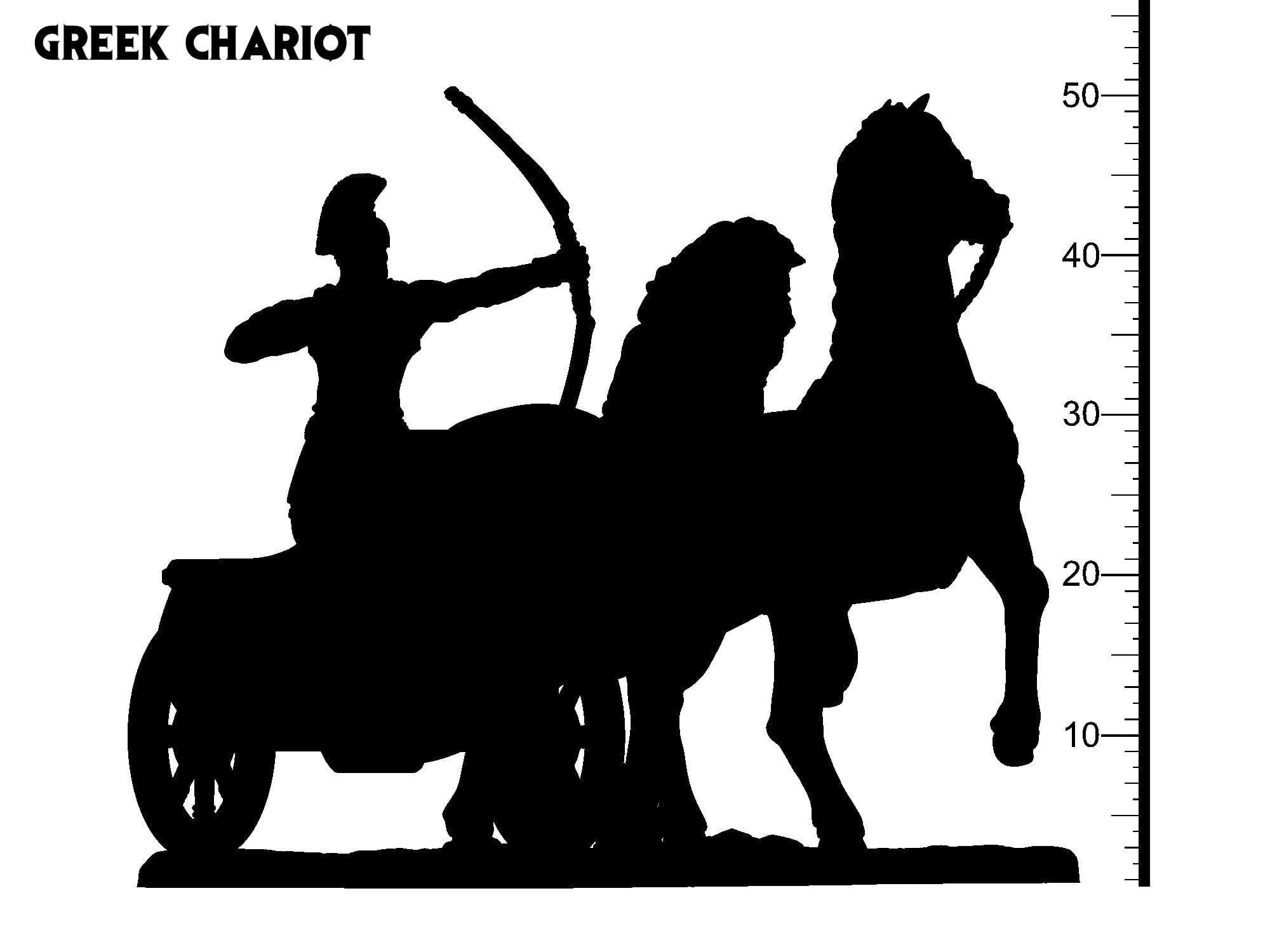 3D Printed Clay Cyanide Greek Chariot Greek Mythology Part 2 28 32 mm D&D