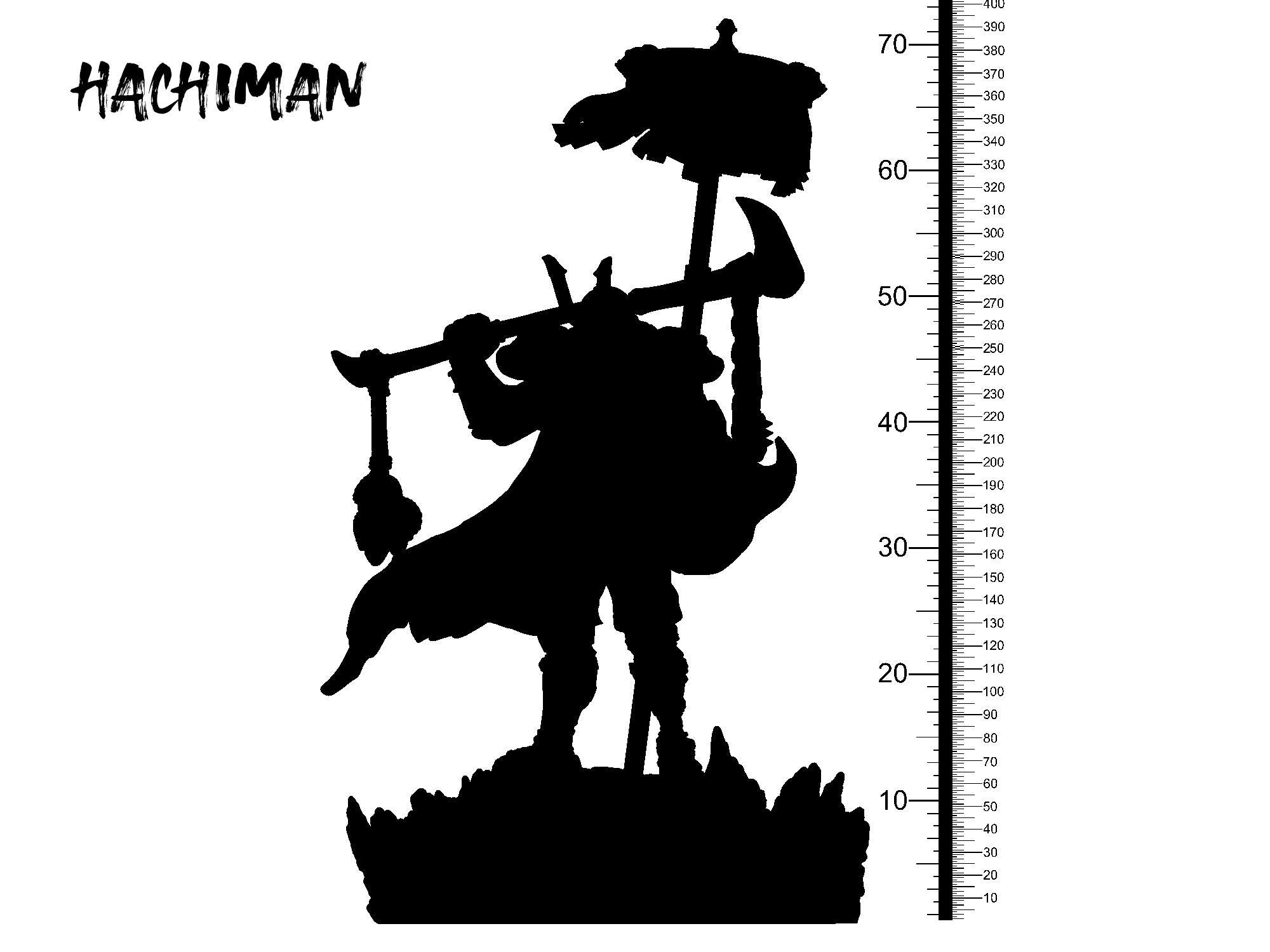 3D Printed Clay Cyanide Hachiman Japanese Deities Ragnarok D&D