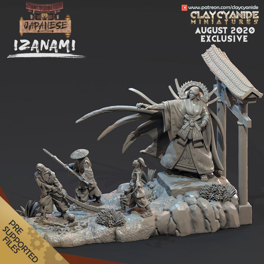3D Printed Clay Cyanide Izanami Japanese Deities Ragnarok D&D