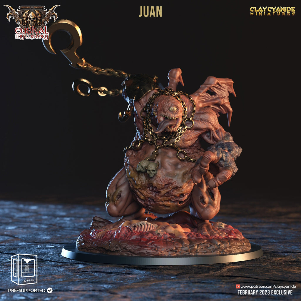3D Printed Clay Cyanide Juan Tartalo Euskal Mythology 28 32 mm D&D